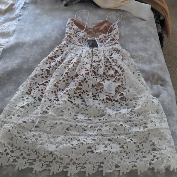Self-Portrait | Dresses | Selfportrait Elegant White Lace Midi Dress Us2 |  Poshmark